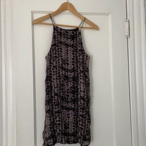 purple and black dress